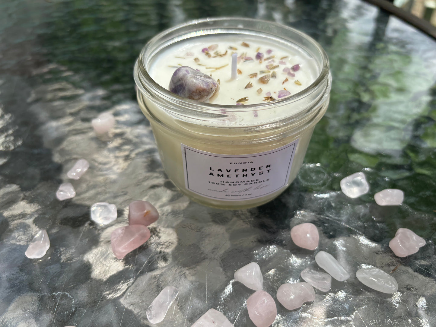 Lavender Amethyst Candle