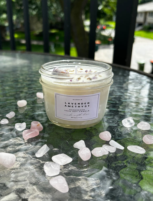 Lavender Amethyst Candle