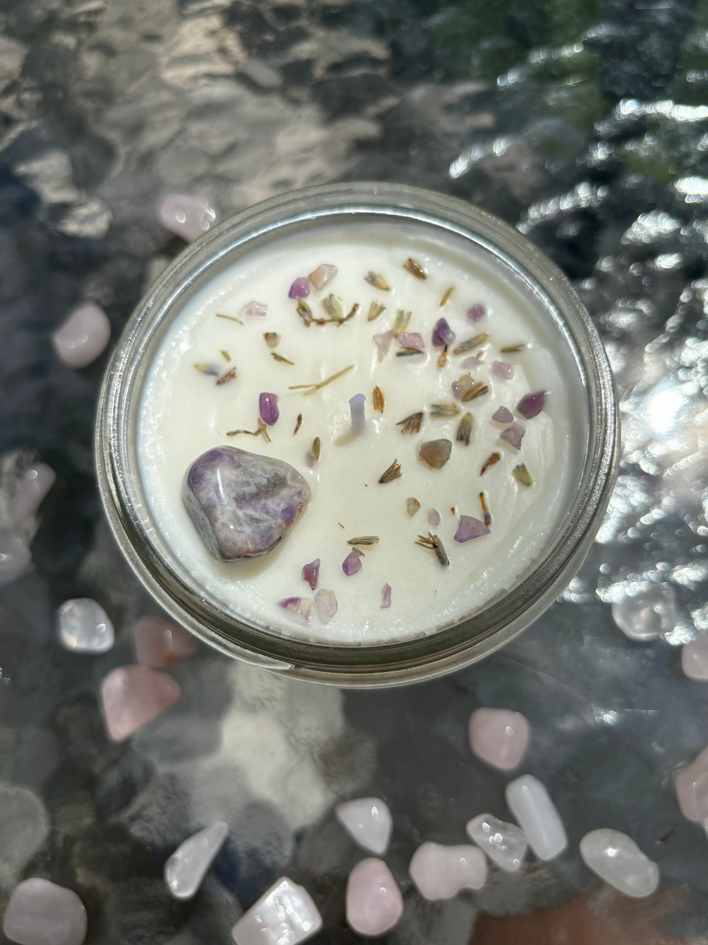 Lavender Amethyst Candle